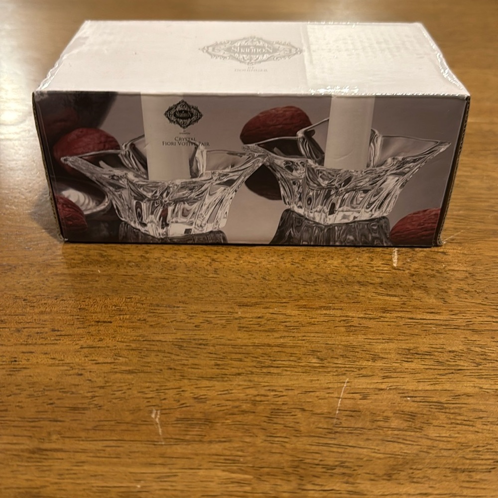 New in original box  Shannon candle holders